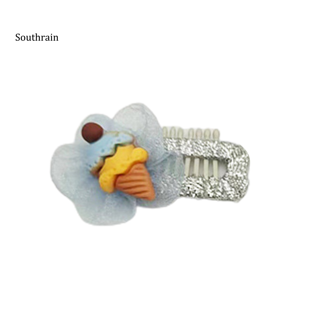 Kẹp Tóc Trang Trí Hình Cây Kem Hoạt Hình Siêu Nhẹ Không Gây Kích Ứng Bằng Thép Titan Dễ Sử Dụng Cho Thú Cưng