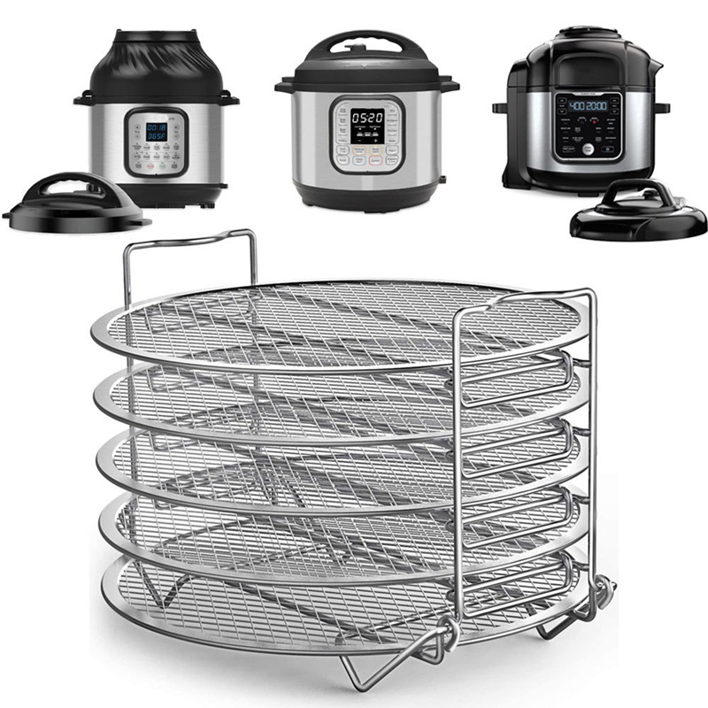 1 Khay Nướng Bánh 5 Tầng Bằng Thép Không Gỉ Có Thể Xếp Chồng Lên Nhau Cho Ninja Foodi 6.5 QT / 8 QT