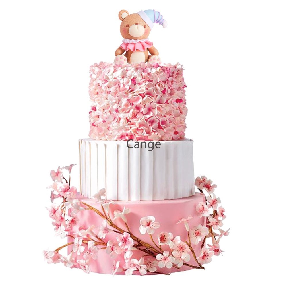 Phụ Kiện Trang Trí Bánh Kem Sinh Nhật Hình Gấu teddy 3D Dành Cho Bé Trai Và Bé Gái