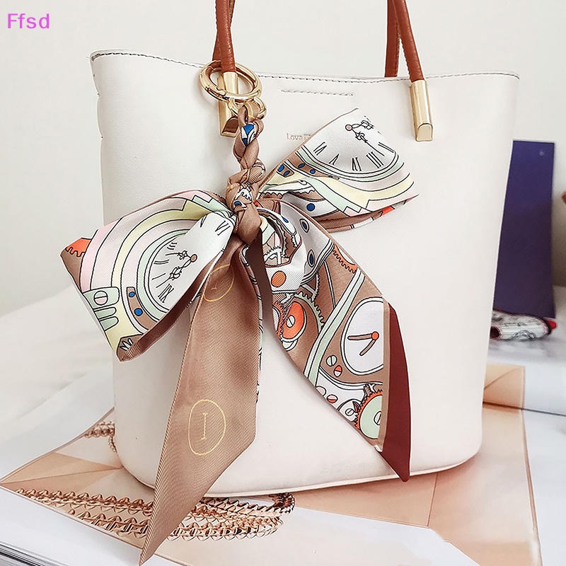 {Ffsd} Mới Móc Khóa Khăn Quàng Cổ Lụa Mềm Thắt Nơ Phụ Kiện Quyến Rũ * Bán Chạy