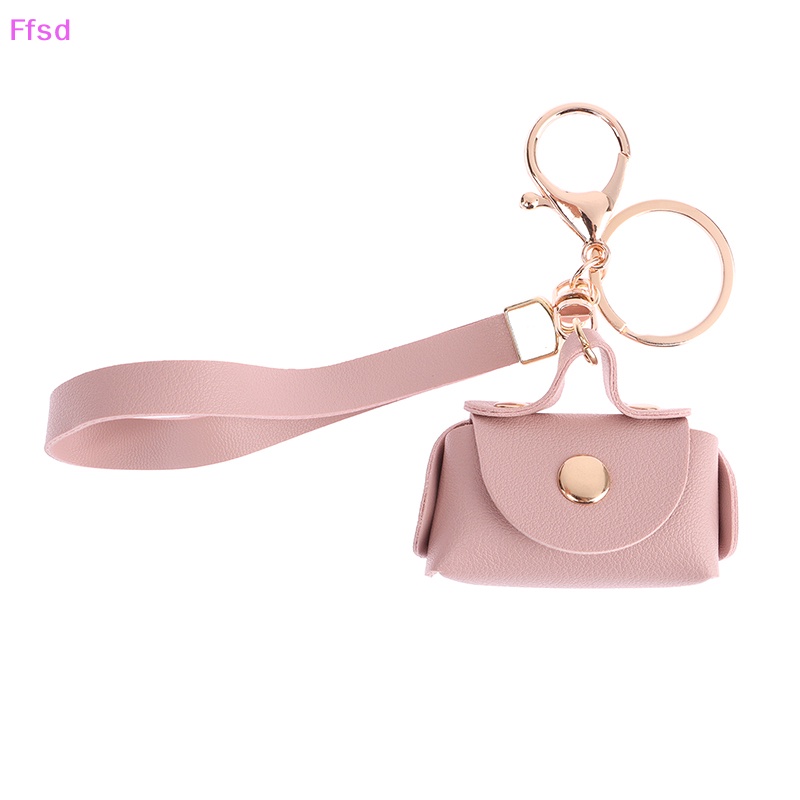 {Ffsd} Hộp Đựng Tai Nghe / Tiền Xu Mini Bằng Da Mềm Dễ Thương Có Móc Khóa * Bán Chạy