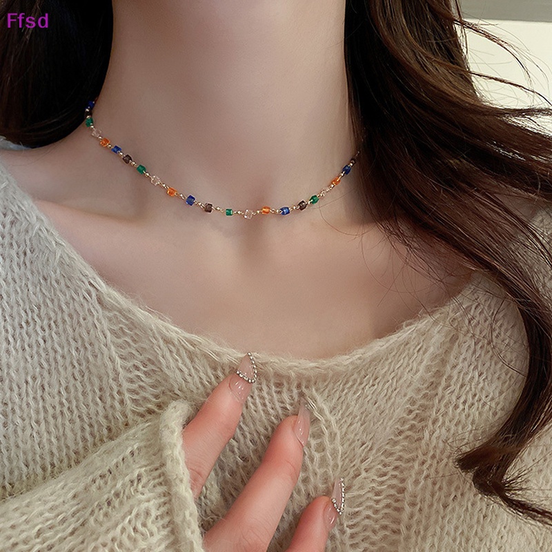 {Ffsd} Vòng Tay Chuỗi Hạt Pha Lê Nhiều Màu Sắc Tua Rua Đơn Giản Hợp Thời Trang Làm Quà Tặng Cho Nữ