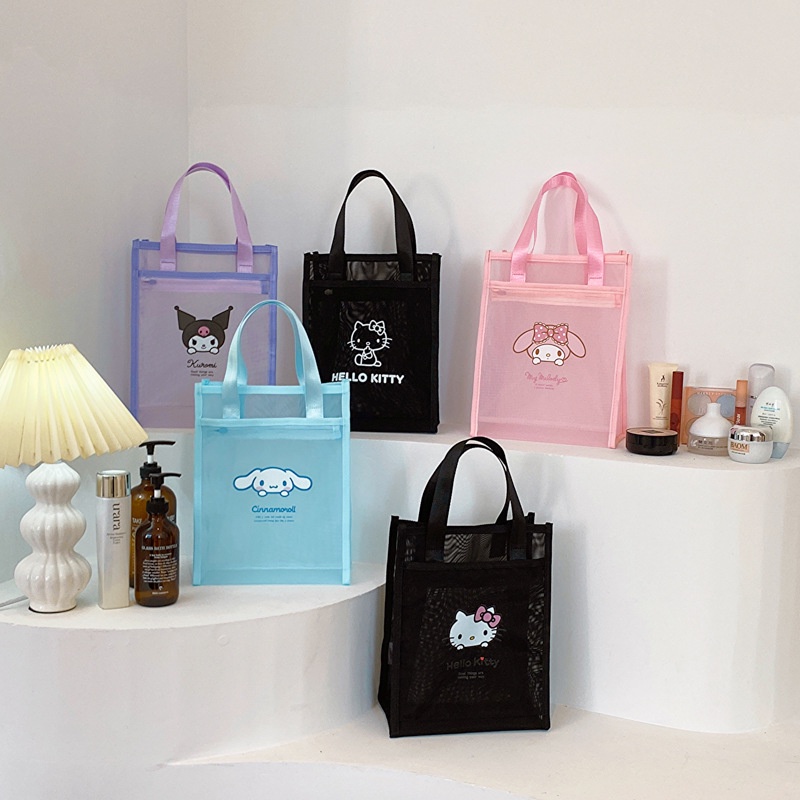 :ouble-layer Mesh xách tay lớn-công suất túi giặt túi mỹ phẩm túi đi làm túi đi lại : túi ommy