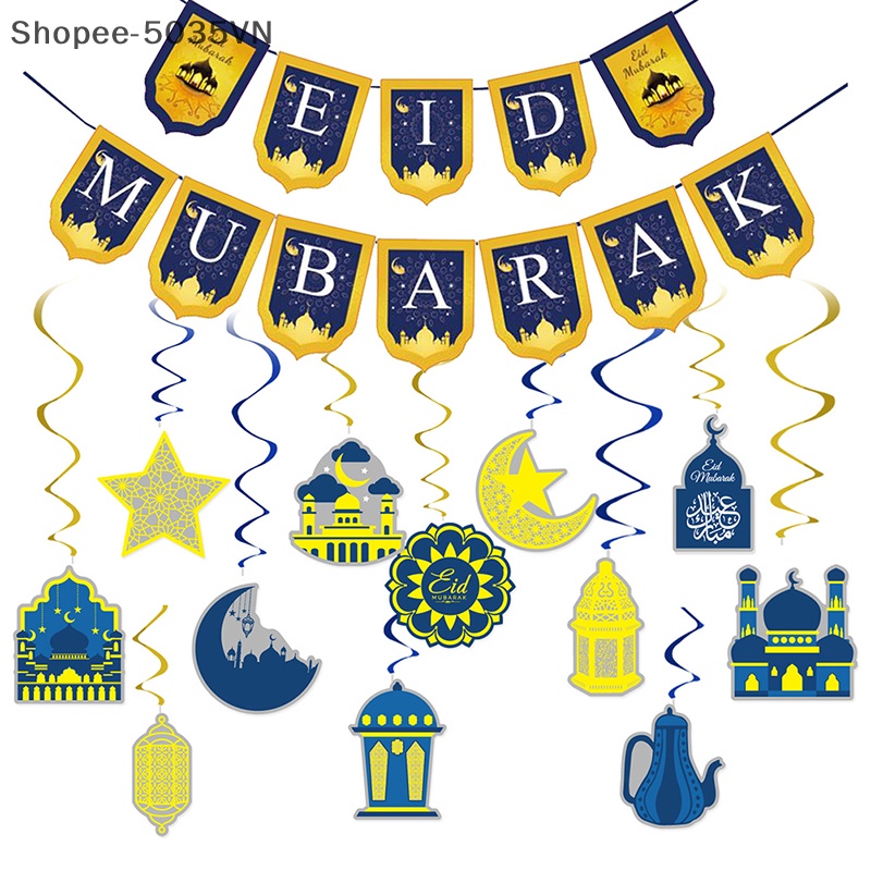 Dây Treo Trang Trí Eid Mubarak Ramadan Mubarak 1.vn