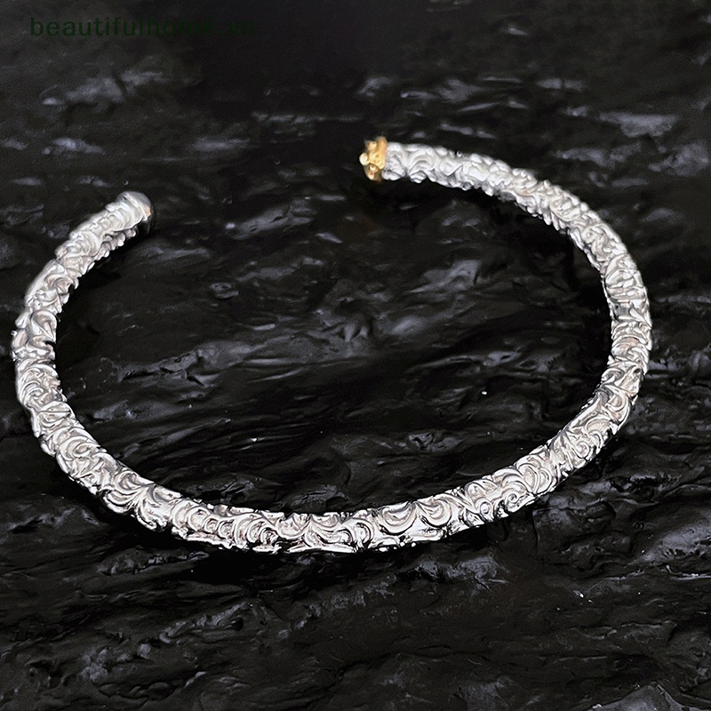 [beautifulhome] Vòng Tay Hở Đính Hạt Lấp Lánh Thời Trang Punk Rock Cá Tính [beauty]