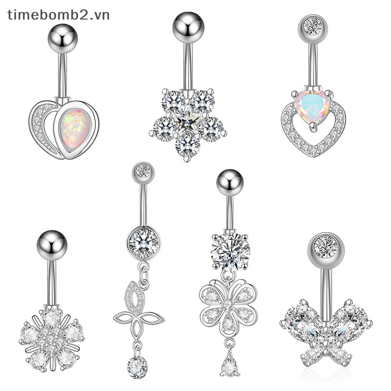 {Timebomb} 1 Khuyên Rốn Đính Đá Quý Quyến Rũ