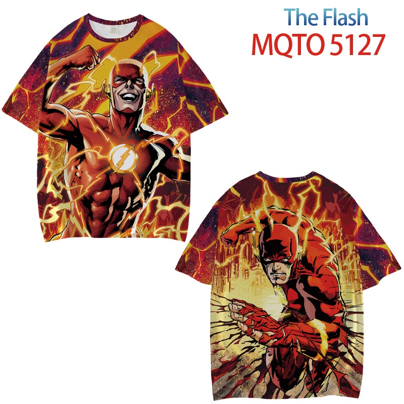 Yyds Áo Thun Tay Ngắn Hóa Trang Nhân Vật Barry Allen Phim THE FLASH Cỡ Lớn Unisex