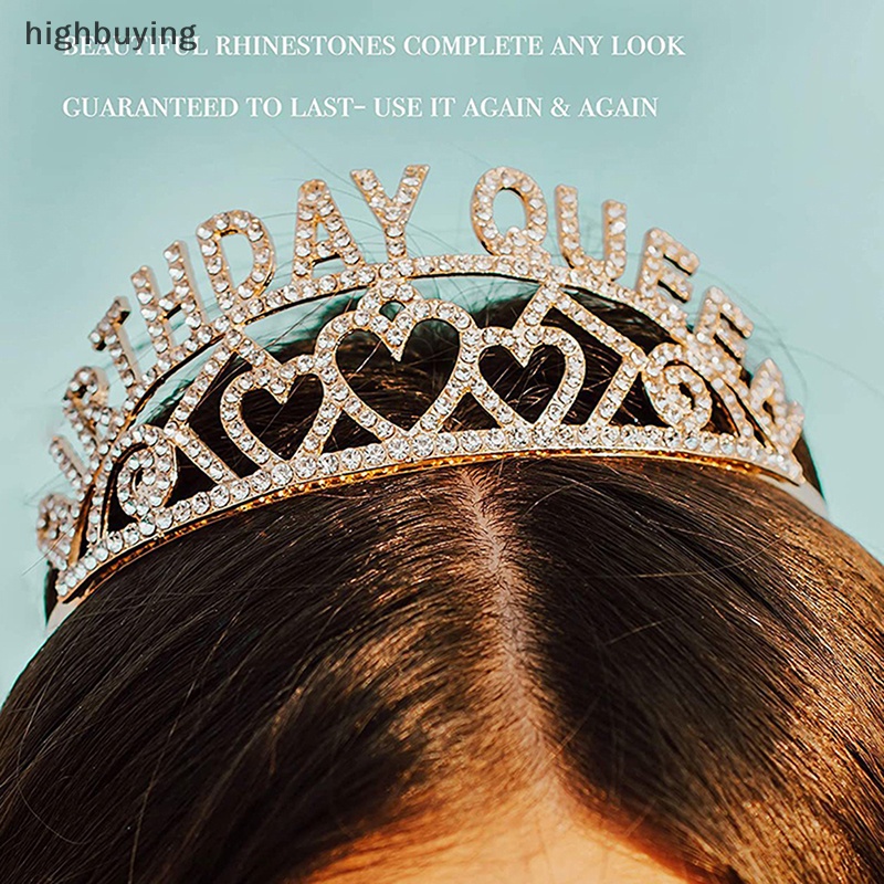 Set 1 Băng Đô Vương Miện Đính Đá Thời Trang Cho Nữ