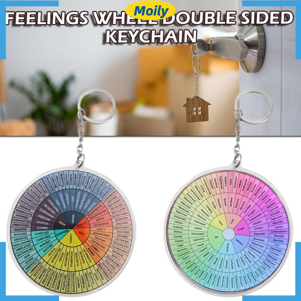 Moilyvn Móc Khóa Xe Hơi Hai Mặt Cảm Xúc Cổ Điển