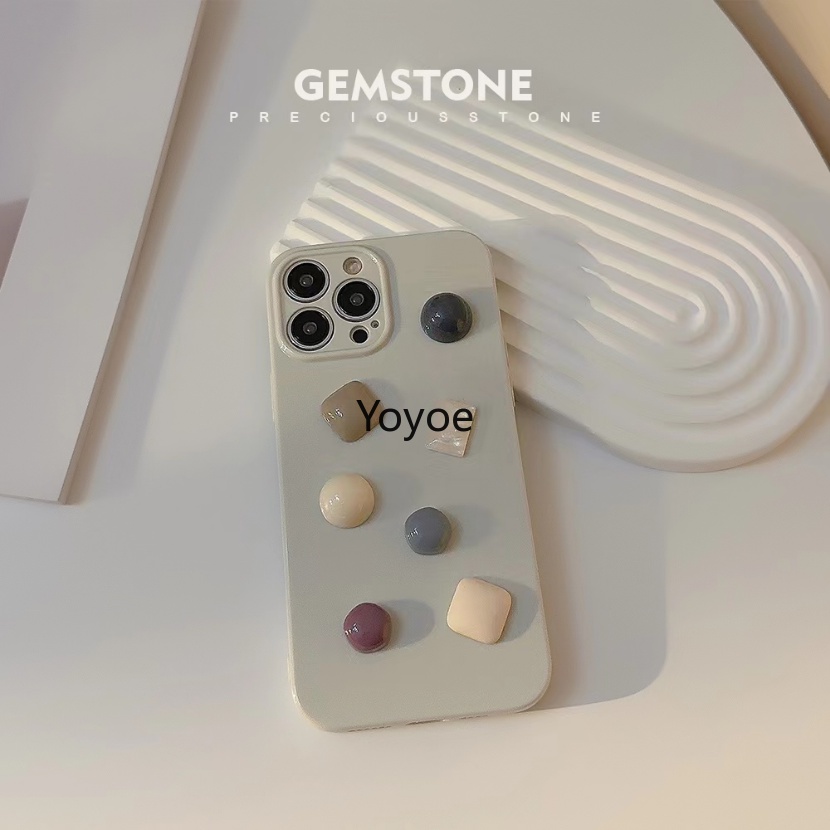 Ốp Điện Thoại Silicone Mềm Chống Sốc Đính Đá 3D Cho IPhone 14 11 12 13 Pro Max 7 8 14 Plus