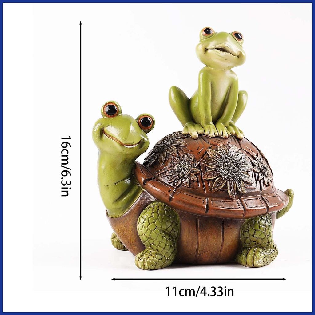 Đồ trang trí Chú Ếch / Rùa Bằng Nhựa Resin Màu Sáng Dễ Thương Trang Trí Sân Vườn