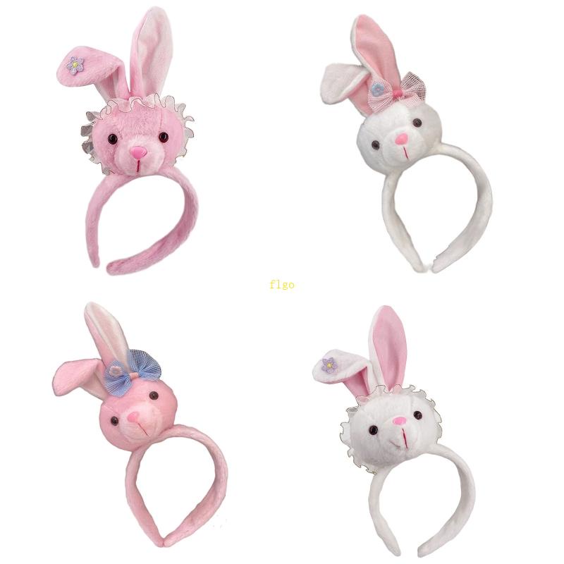 Băng Đô Tai Thỏ Phối Lông Xù Dành Cho Hóa Trang