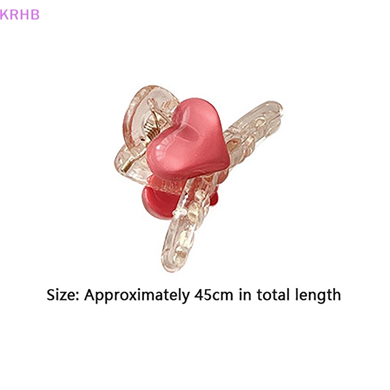 Krhb Một Cặp Kẹp Tóc Mỏ Vịt Màu Hồng Ngọt Ngào Dễ Thương Phong Cách Hàn Quốc INS Mới
