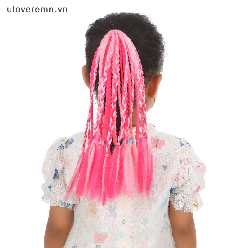 Tóc Giả Thắt Bím Đuôi Ngựa Xinh Xắn Cho Bé Gái