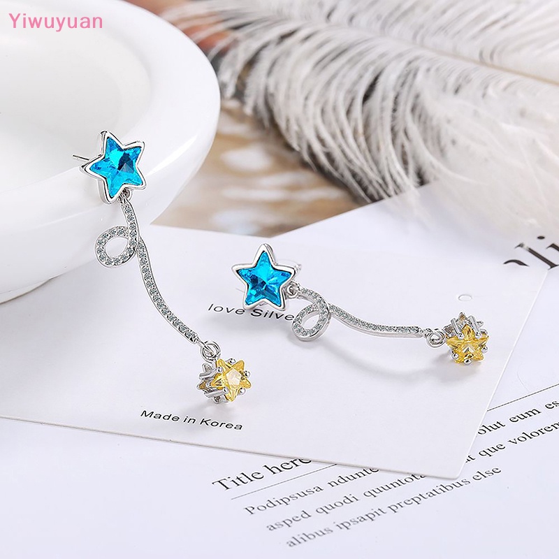 1 Cặp Bông Tai Ngôi Sao Nhỏ Đính Đá Zircon Đơn Giản Thời Trang Mới