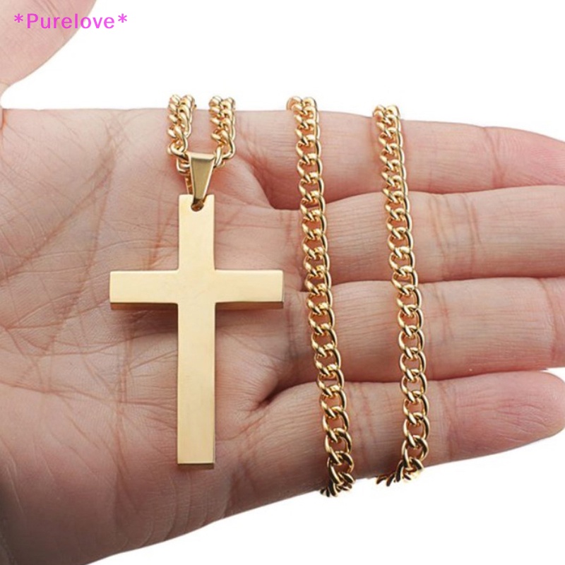 Vòng cổ Mặt Thánh Giá Bằng Thép Không Gỉ Dành Cho Nam Mới