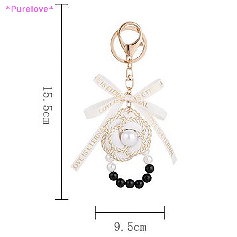 1 Móc Khóa Hoa Trà Đính Ngọc Trai Tinh Tế Thời Trang Mới