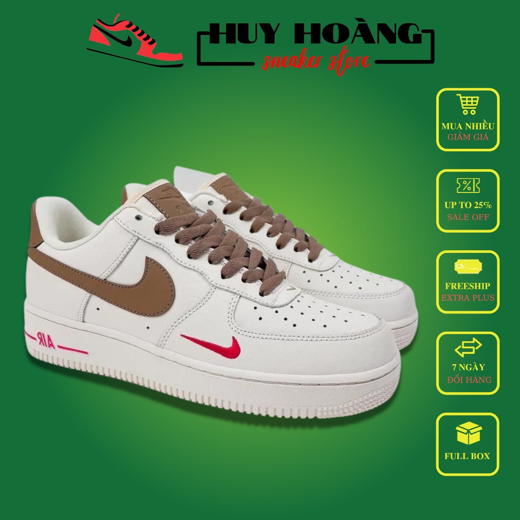 Giày thể thao AF1 trắng nam nữ đủ mẫu chuẩn 11 Full Box - Giày sneaker nam nữ AF1 Air Force 1 trắng cao cấp