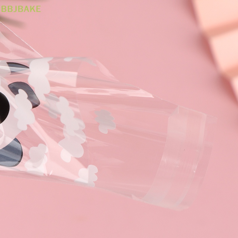 Set 100 Túi Đựng Bánh Kẹo Tự Dính Hình Gấu Trúc KCB