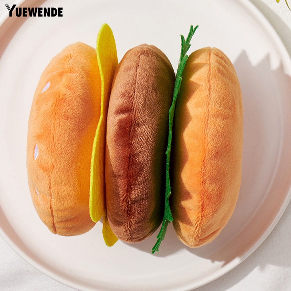 Đồ Chơi Nhai Hình Hamburger Phát Ra Âm Thanh Vui Nhộn Cho Thú Cưng