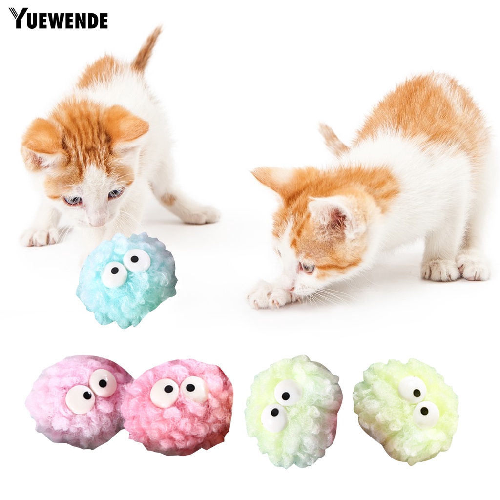 Hộp 8 Quả Bóng Lông Nhung Mềm Mại Đàn Hồi Cao Chống Cắn Tương Tác Huấn Luyện Thú Cưng