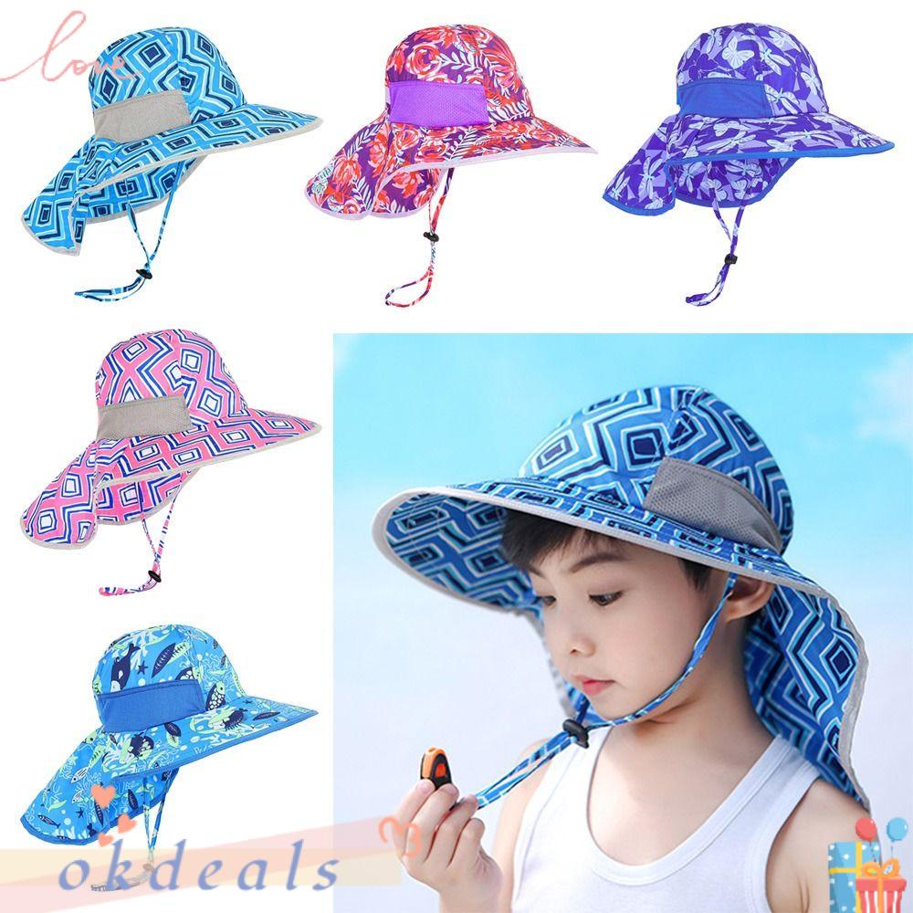 Mũ Bucket Vành Rộng Điều Chỉnh Được Thời Trang Mùa Hè Cho Bé