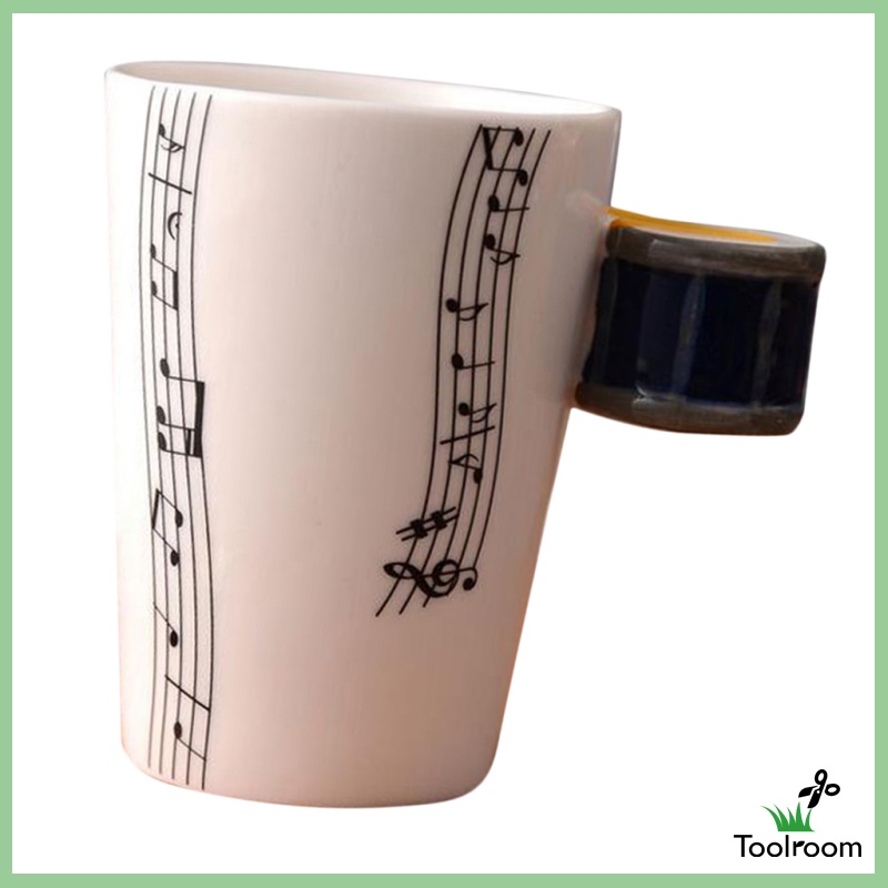 Cốc Sứ Uống Cà Phê / Trà Và Nước # 1 / 10 * 7.5Cm Hình Đàn Ghi Ta Màu Đen