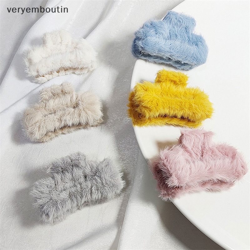 Kẹp Tóc Phủ Lông Thời Trang Thu Đông Ngọt Ngào Cho Nữ