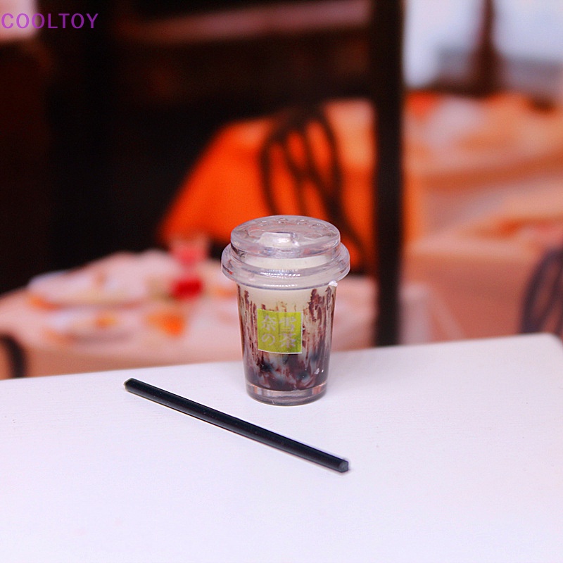 1 Bộ Cốc Uống Nước Trà Sữa Thu Nhỏ 1: 12 Dùng Trang Trí Tiểu Cảnh / Nhà Búp Bê