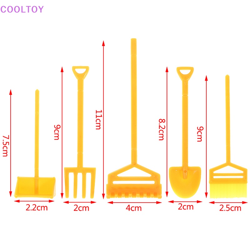 Set 5 Dụng Cụ Dọn Dẹp Nhà Búp Bê Tỉ Lệ 1: 12 Cao Cấp