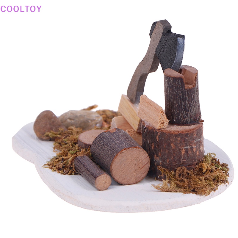 Bộ Rìu Cắt Gỗ Trang Trí Nhà Búp Bê Tỉ Lệ 1: 12