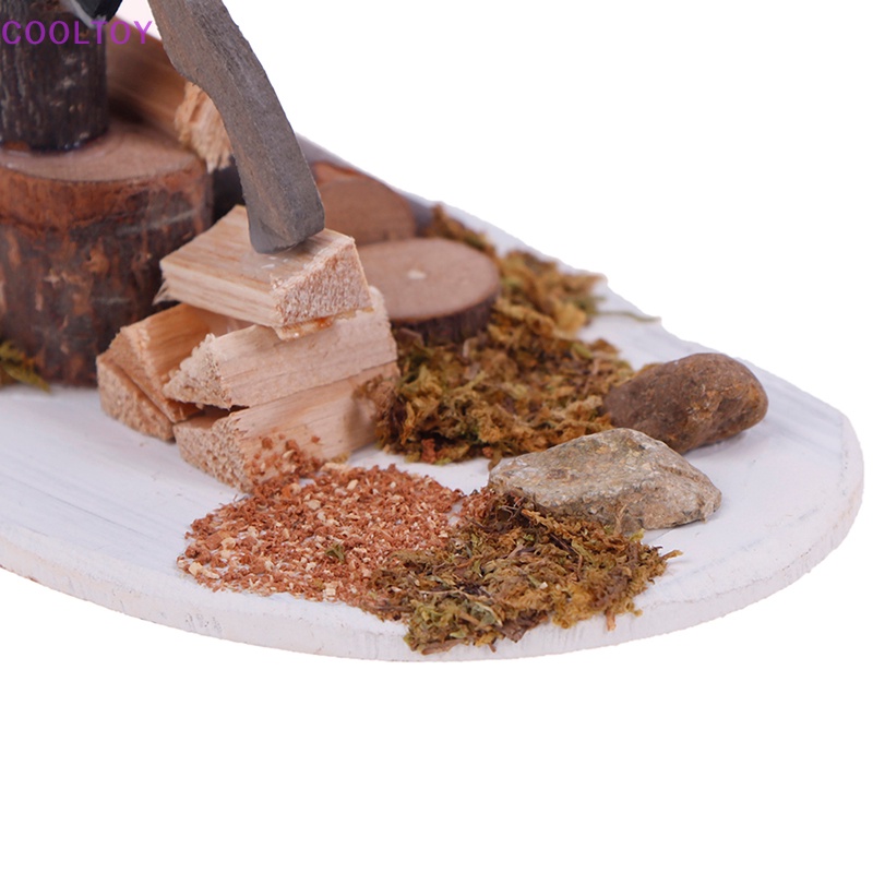 Bộ Rìu Cắt Gỗ Trang Trí Nhà Búp Bê Tỉ Lệ 1: 12