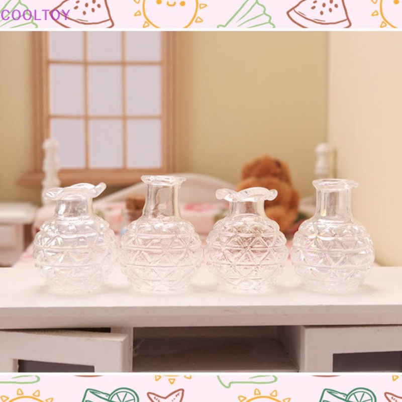 Bình Hoa Thủy Tinh Nhỏ Xinh Trang Trí Nhà Búp Bê Tỉ Lệ 1: 12