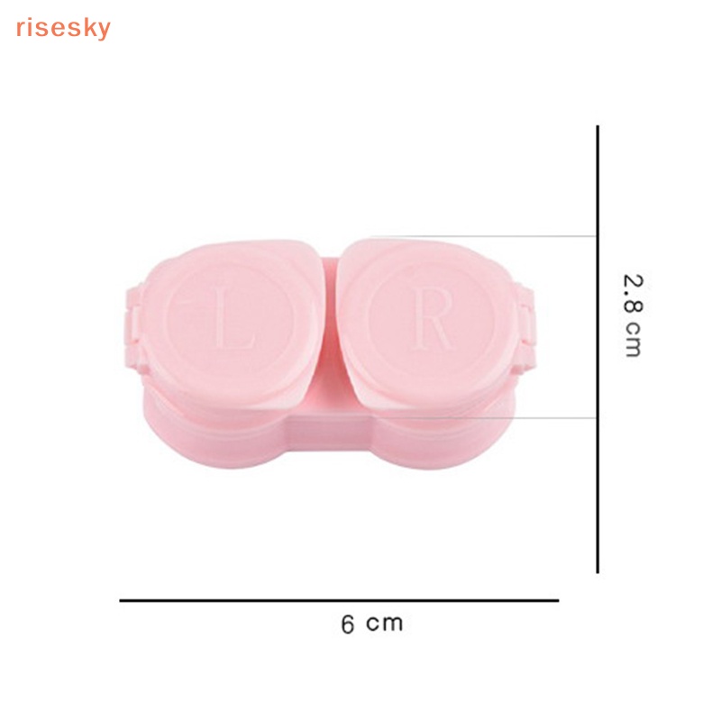 [risesky] Ốp Điện Thoại Kính Áp Tròng Màu Macaron Phong Cách Đơn Giản Có Giác Hút Và Hộp Đựng Kính Áp Tròng Cho Nữ Mang Đi Du Lịch