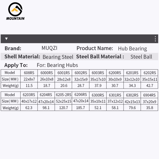 Vòng Bi Trục Bi Đa Năng Cho Xe Đạp Leo Núi 608r / 6000 / s6902rs