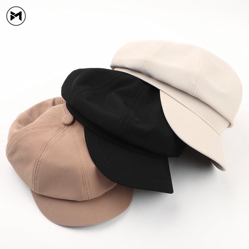 Mũ Beret Lưỡi Vịt Viền Cứng Phong Cách Anh Quốc Thời Trang Mới 2023
