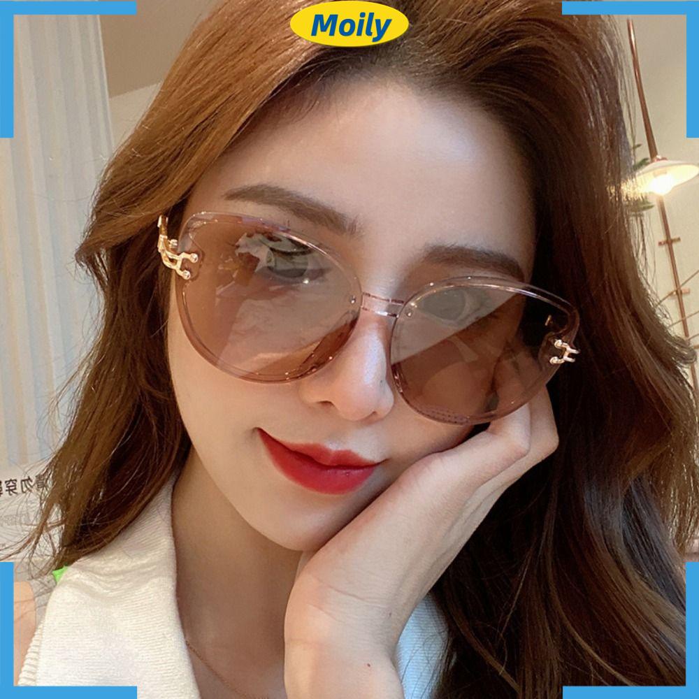 Kính Mát Gọng Lớn Chống Tia UV400 Màu Đen Thời Trang Mùa Hè Cho Nam Và Nữ