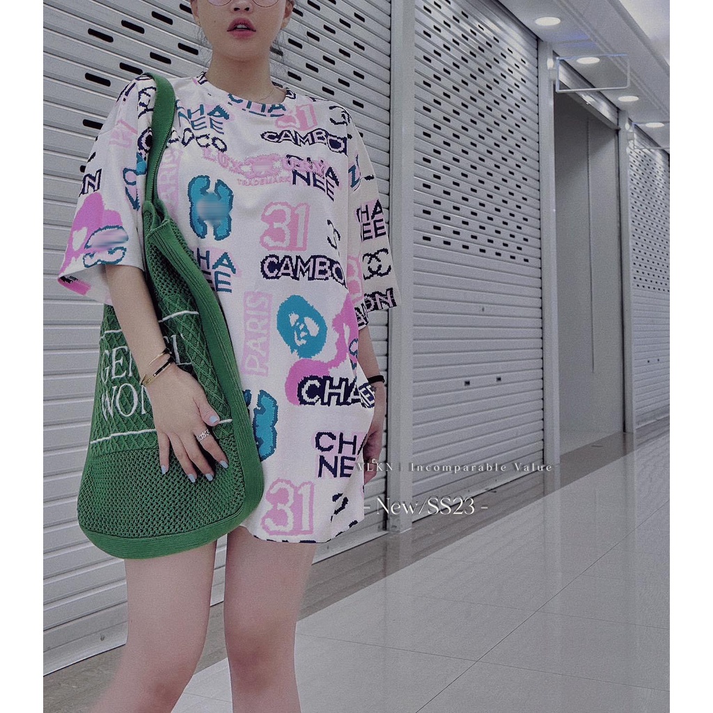 Áo phông chà neo chữ jen.ni