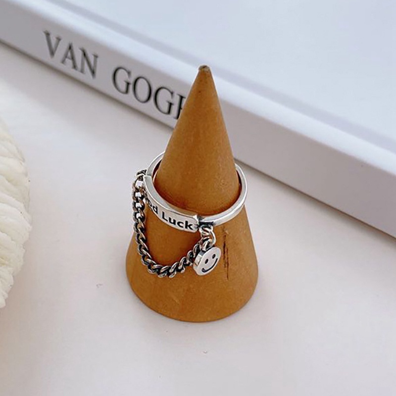 Ygt Nhẫn Hình Mặt Cười Phong Cách Hip Hop Hàn Quốc Cổ Điển Có Thể Điều Chỉnh K