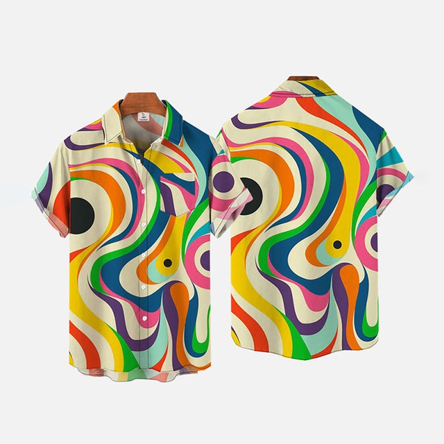 Áo Sơ Mi Nam Ngắn Tay In Họa Tiết 3D Phong Cách Hawaii Thời Trang Mùa Hè 2023