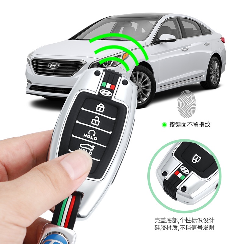 Vỏ Bọc Chìa Khóa Điều Khiển Từ Xa Bằng Hợp Kim Kẽm Cho Hyundai Palisade Grandeur Azera Elantra GT Kona 2018 2019