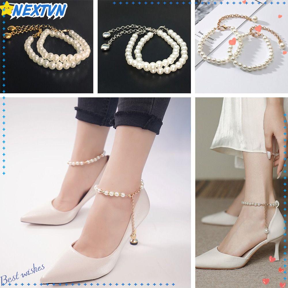 Dây Xích Đeo Mắt Cá Chân Gắn Giày Cao Gót Thời Trang