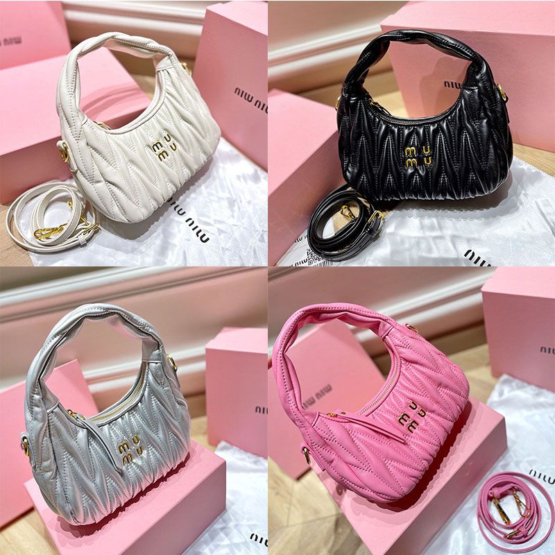 VIUK MIU MIU 2023 new fashion portable women's bag pleated bag cloud bag shoulder crossbody all-match Korean style underarm bag
