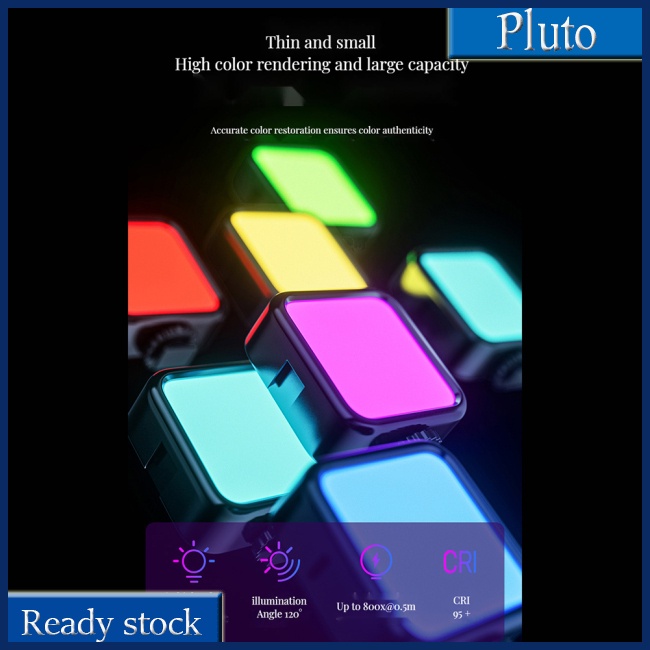 Mới Đèn Chụp Ảnh Rgb Mini Cầm Tay Kèm Kẹp Tripod Tiện Dụng