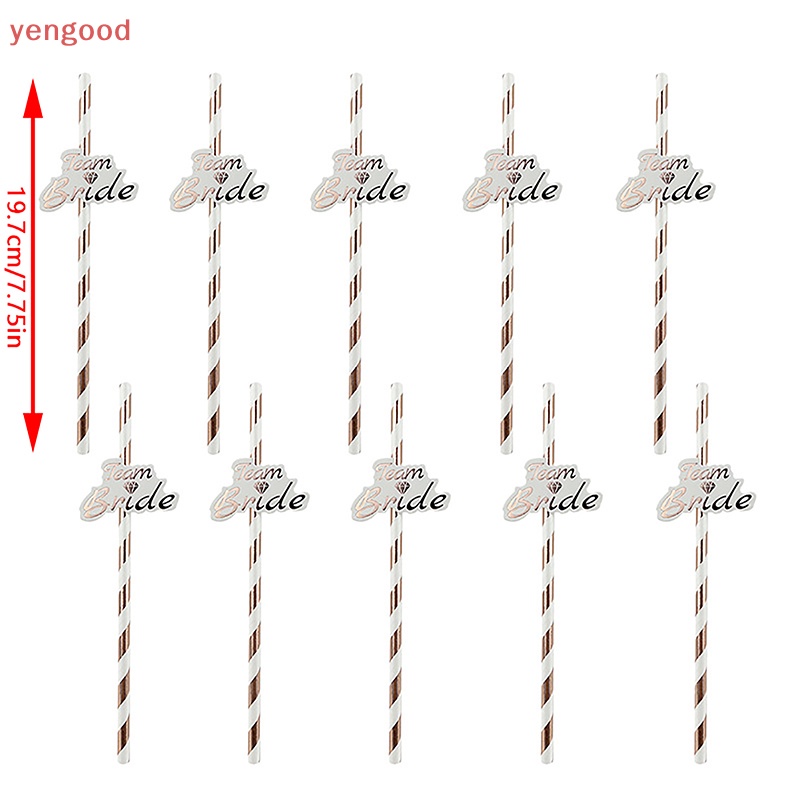 Set 10 Ống Hút Giấy Dùng Cho Tiệc Cưới