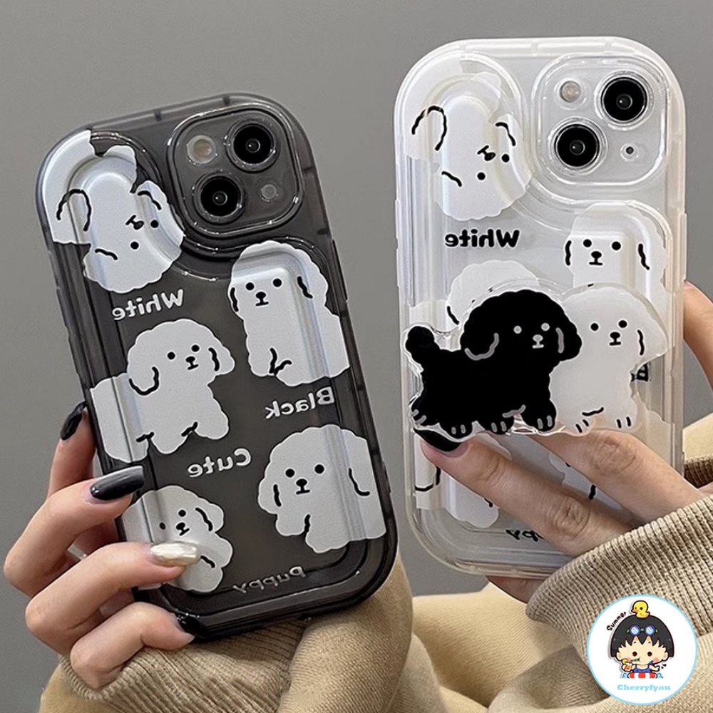 Ốp Điện Thoại TPU Mềm Chống Sốc In Hình Chú Cún Hoạt Hình Dễ Thương Cho IPhone 11 14 13 12 Pro Max XR XS Max 7 8 Plus SE