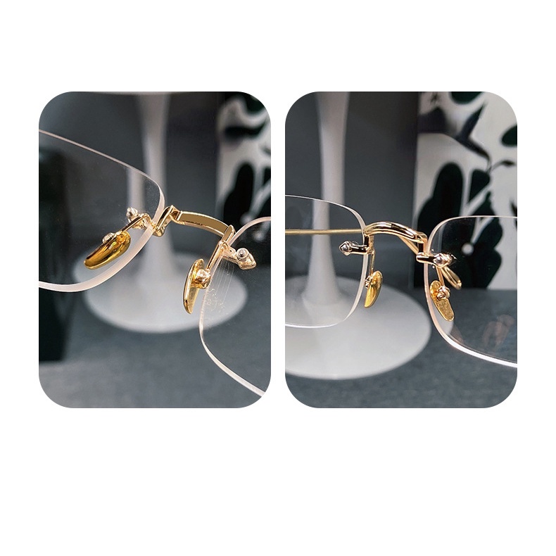 [-0°~-600°Mắt Kính Không Gọng Chống Ánh Sáng Xanh Dành Cho Nam Và Nữ