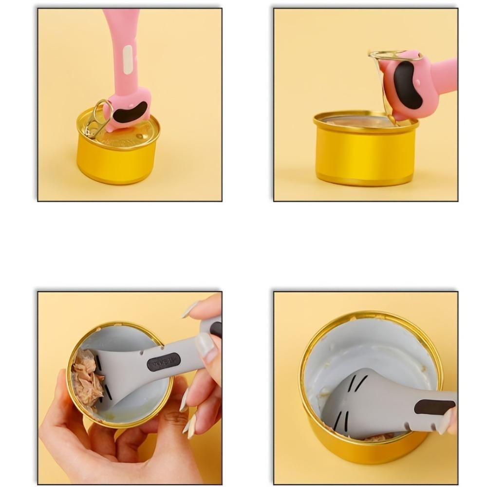 Dụng Cụ Mở Nắp Chai Đa Năng Bằng Silicone Hình Mèo Aron1 Cho Thú Cưng