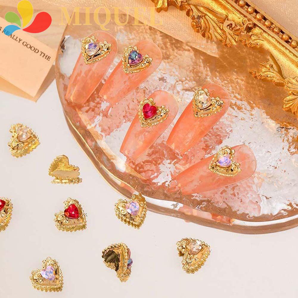 Phụ Kiện Trang Trí Móng Tay Hình Trái Tim Phong Cách Nhật Bản Sang Trọng Dành Cho Nữ