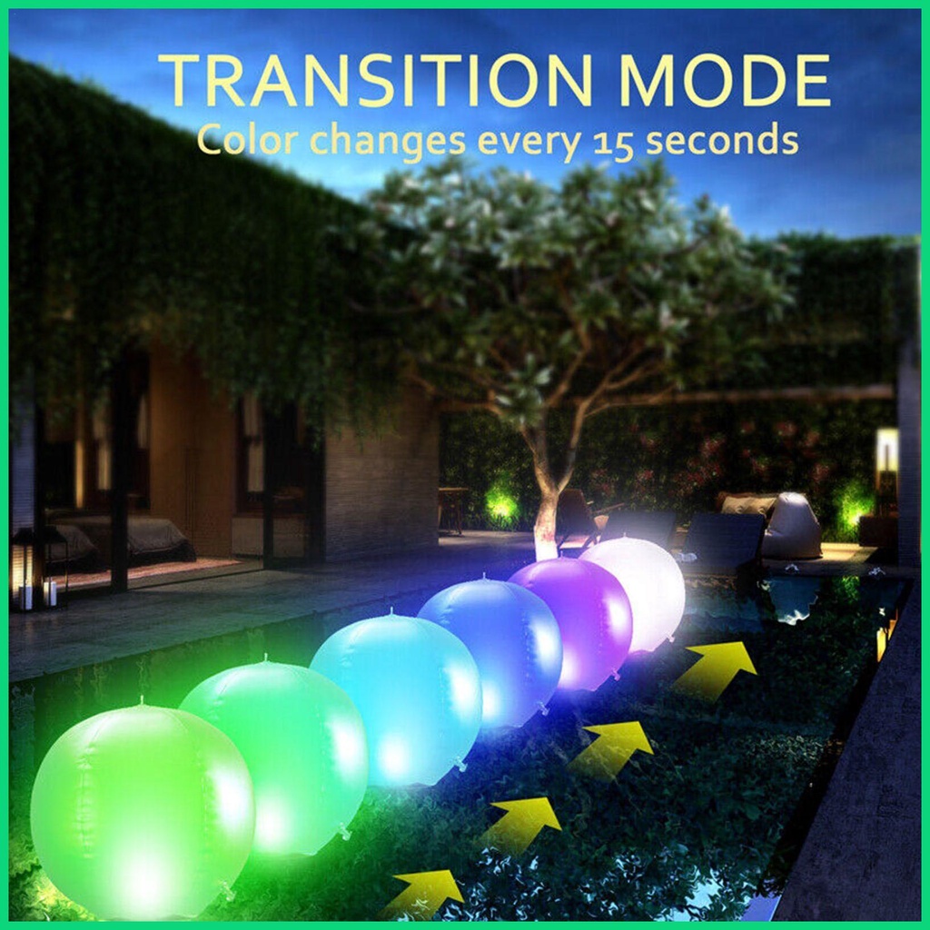 Đèn Năng Lượng Mặt Trời 34cm / 13inch RGB IP68 Chống Thấm Nước Thay Đổi Màu Sắc Độc Đáo